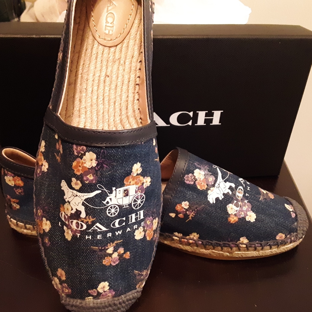 COACH - Floral denim shoes NEW